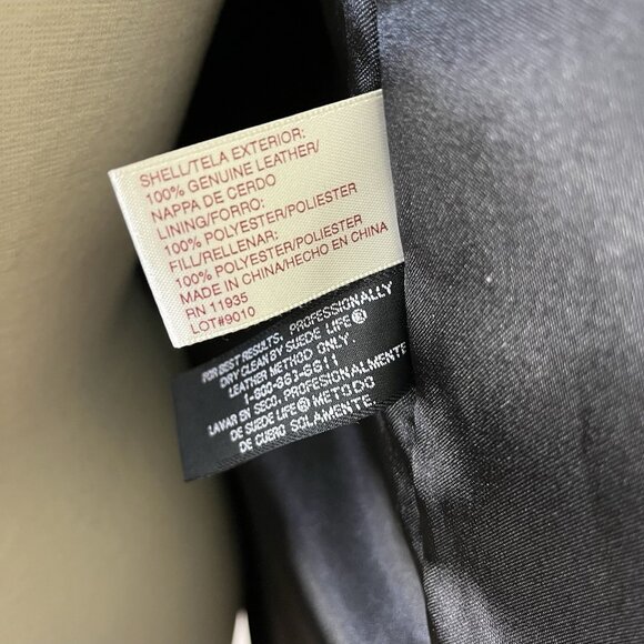 Vintage 90s Worthington Black Genuine Real Leather Longline Womens Jacket Drama - Picture 8 of 8